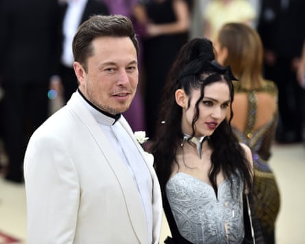 Grimes at the 2018 Met Gala with her then partner Elon Musk.