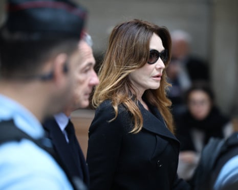 Carla Bruni arriving at the Paris Appeal Court for the request for release of Nicolas Sarkozy in Paris.