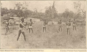 Native police undergoing training