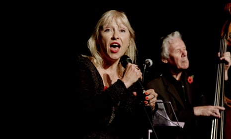 Tina May performing with Herbie Flowers in Crawley, West Sussex, in 2015. 