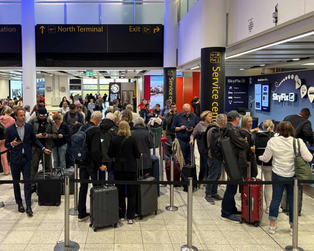 Passengers stranded at London Gatwick’s south terminal