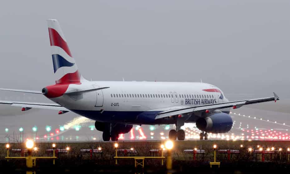British Airways jet on Heathrow runway