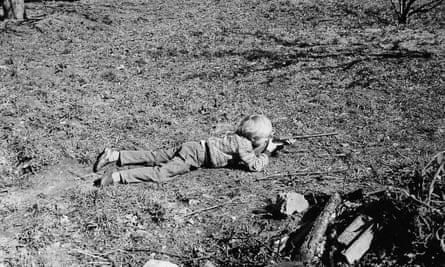 ‘A terror of boredom’ … Dave Parr playing in the garden aged five.