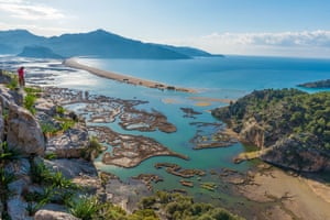 Iztuzu beach from Dalyan. Mugla / Turkey.