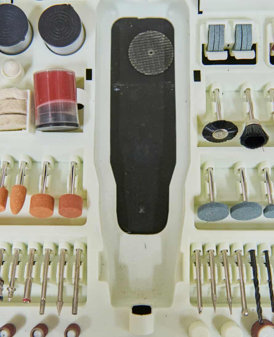 A prosthetic limb under construction