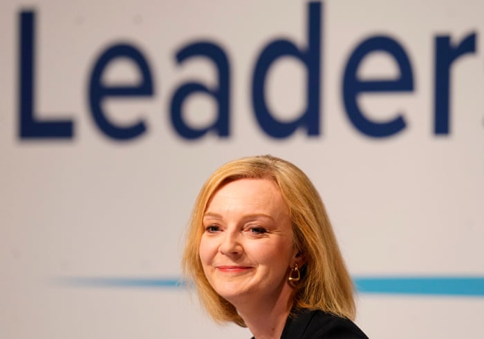 Liz Truss at the Tory hustings in Darlington last night.