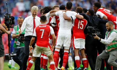 Arsenal celebrate their 2017 FA Cup triumph