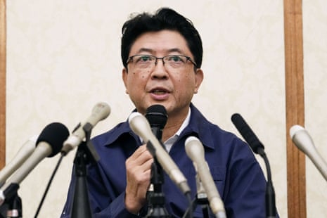 Ο Akio Yoshida, πρόεδρος και εκπρόσωπος εκτελεστικός διευθυντής της Aeon, μιλώντας σε συνέντευξη Τύπου.