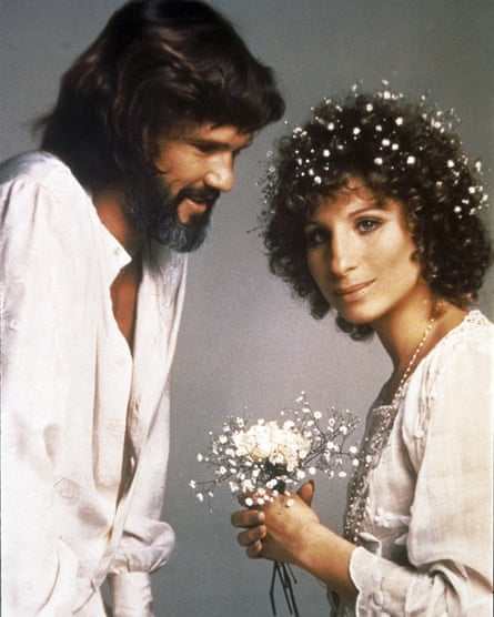 Kris Kristofferson and Barbra Streisand in A Star Is Born, 1976.