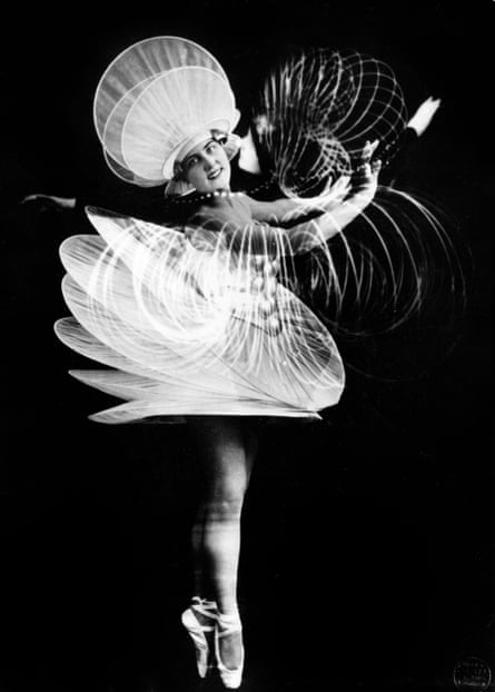 A dancer from the Triadic Ballet, developed in 1922 by Bauhaus teacher Oskar Schlemmer, who also designed the costumes.