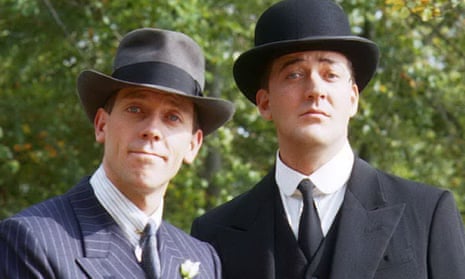 Hugh Laurie as Bertie Wooster and Stephen Fry as Jeeves in ITV’s Jeeves and Wooster … Ben Schott has fabulously recreated Wodehouse’s version of an England that never was.
