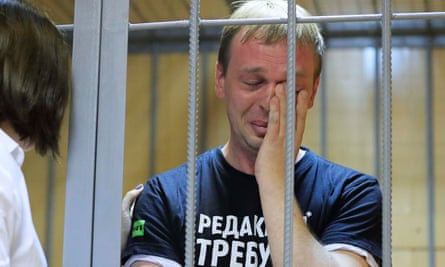 Ivan Golunov cries in court