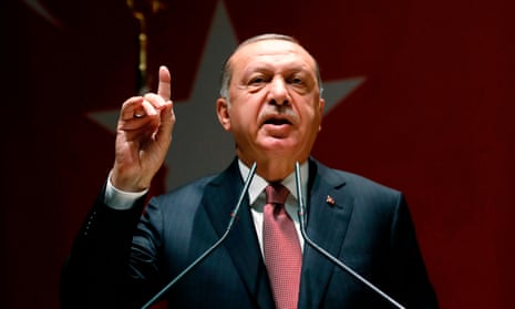 Turkish President Recep Tayyip Erdoğan addresses media in October.
