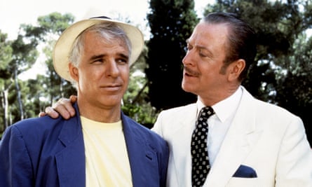With Steve Martin in Dirty Rotten Scoundrels.