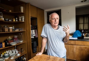 Michael Mobbs in his sustainable house in Chippendale, Sydney.