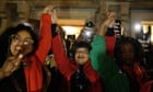 Diane Abbott thanks supporters at anti-racism rally in east London