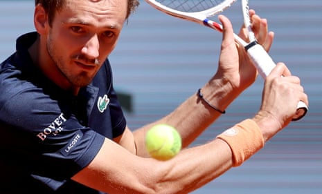 Daniil Medvedev shapes for a shot