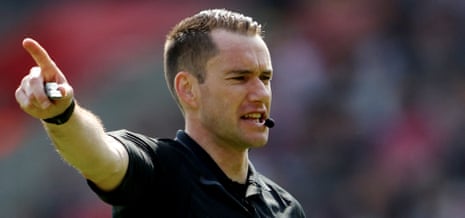 Jarred Gillett is in charge of maintaining order at the Vitelity Stadium this afternoon.