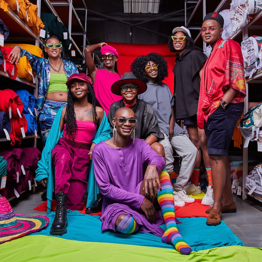 Models and designers wear clothing from Bold Network Africa and Vivo.