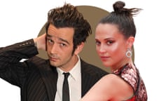 A composite image of Matty Healy and Alicia Vikander