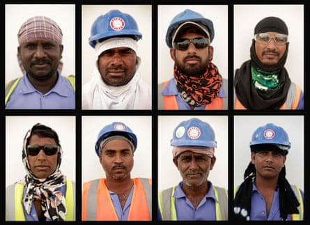 Eight photos taken on a government-organised media tour of a workers’ accommodation camp in Doha