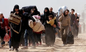 Syrians leave eastern Ghouta for regime-held areas.
