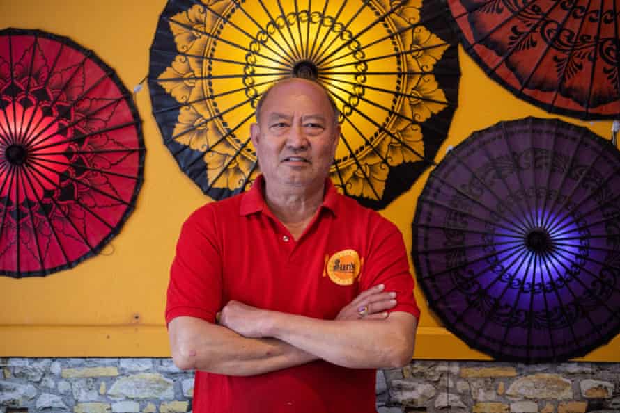 Hsan Myint Aung, proprietor of Sun’s Burmese Kitchen successful the Sydney suburb of Blacktown.