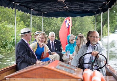 Spctators enjoy a view of Henley Royal Regatta from the water