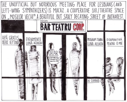 Where can you kiss a same-sex partner in Bucharest? A cartoon by Andreea  Chirică, Cities