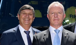 Former emergency services chiefs Lee Johnson and Greg Mullins