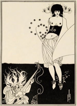 Aubrey Beardsley’s The Stomach Dance, Illustrations for Oscar Wilde’s Salome, 1893.