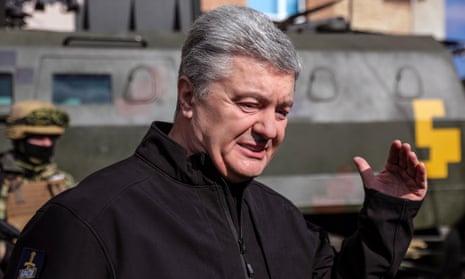 Petro Poroshenko, who served as the fifth president of Ukraine from 2014 to 2019, speaks during an interview in Kyiv in 2022.