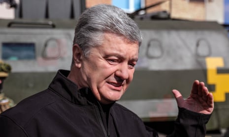 The former Ukrainian president Petro Poroshenko.