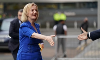 Liz Truss arrived for the BBC's Conservative Party leadership debate last week.
