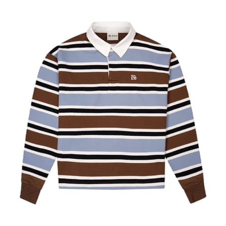 Life of Ease Loe Striped Rugby | Blue Brown