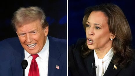 Harris v Trump: sorotan debat presiden – video