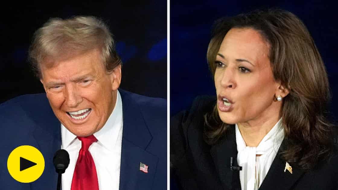 Harris v Trump: highlights of the presidential debate – video