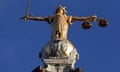 Justice statue at the Old Bailey