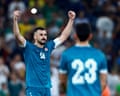 Iraq’s Aymen Hussein during the World Cup playoffs