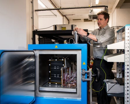 A representative model of the CosmoCube undergoing tests.