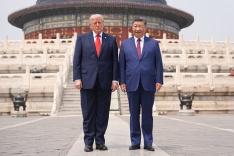 Donald Trump and Xi Jinping at the Temple of Heaven in Beijing.
