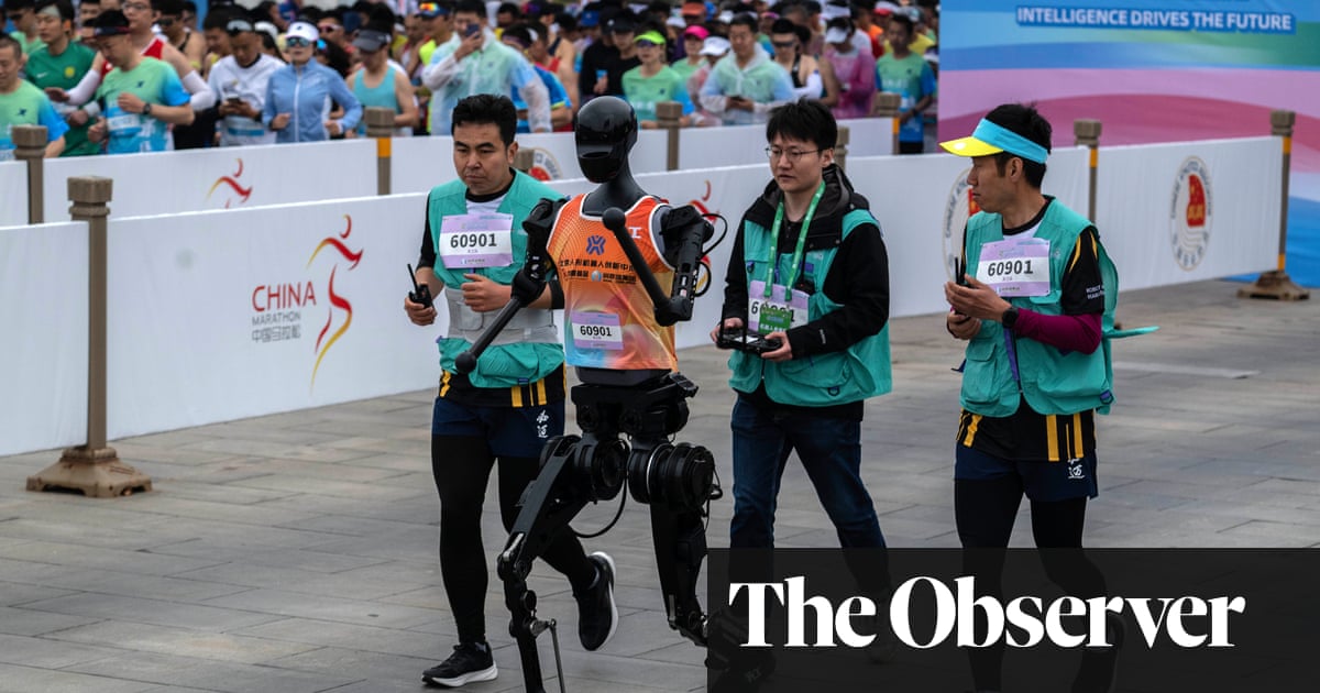 China pits humanoid robots against humans in half-marathon for first time