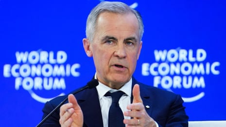 Mark Carney tells Davos the old world order is 'not coming back' as Trump heads to Switzerland | Mark Carney | The Guardian