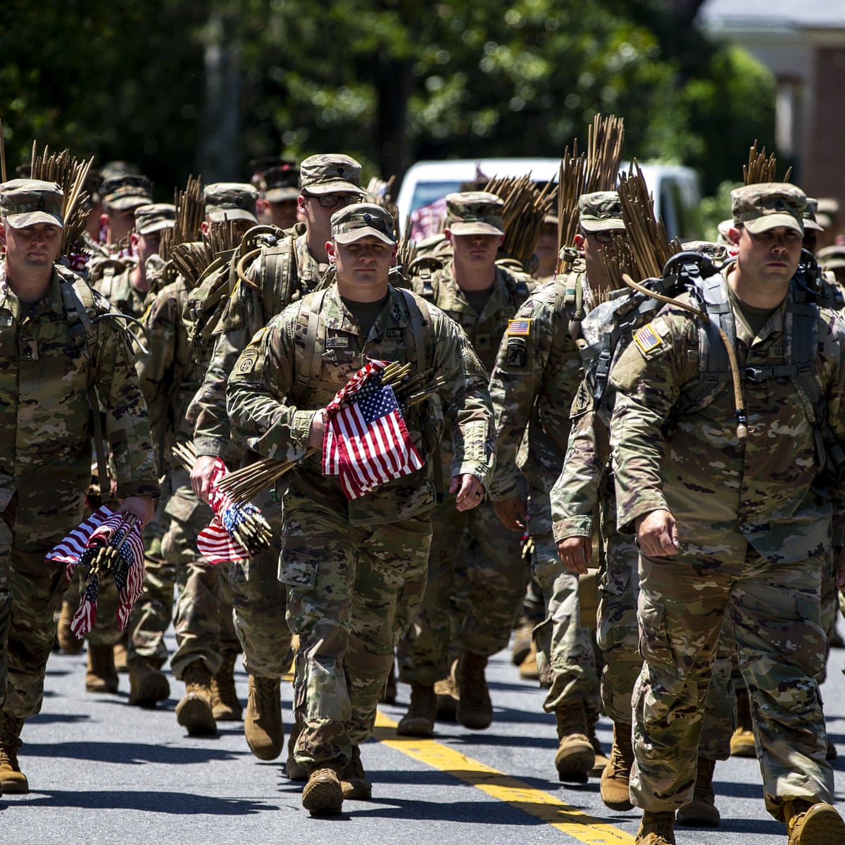 US army begins discharging soldiers who refuse Covid vaccine | US military  | The Guardian