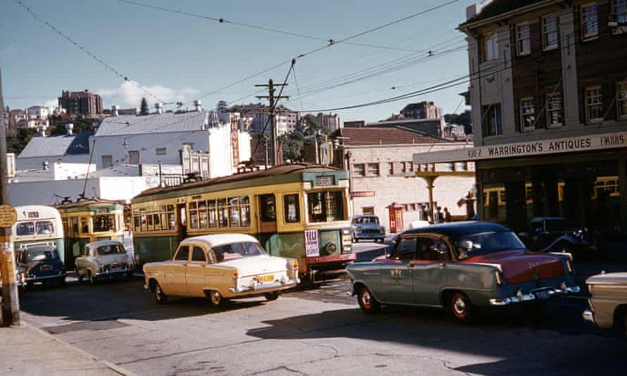Congested streets in Double Bay in 1960