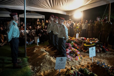 More mourners attend Mount Herzl Military Cemetery for the funeral of school Yossi Hershkovitz