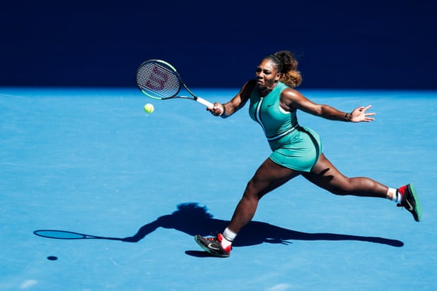 Serena Williams on day 10 of the 2019 Australian Open at Melbourne Park.