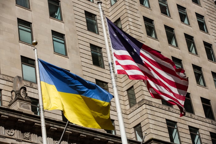 Ukrainians in New York commemorate anniversary of Russia's invasion: 'three years of our resistance' | New York | The Guardian