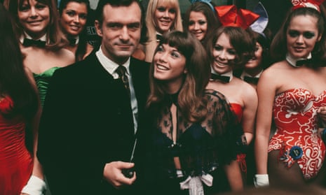Hugh Hefner and his girlfriend Barbi Benton visit the London Playboy club in 1969.