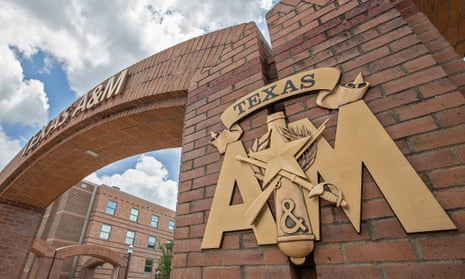 Texas A&M university sign